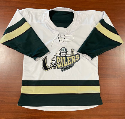 Oilers Unparalleled Reversible Youth Green/ White Jersey