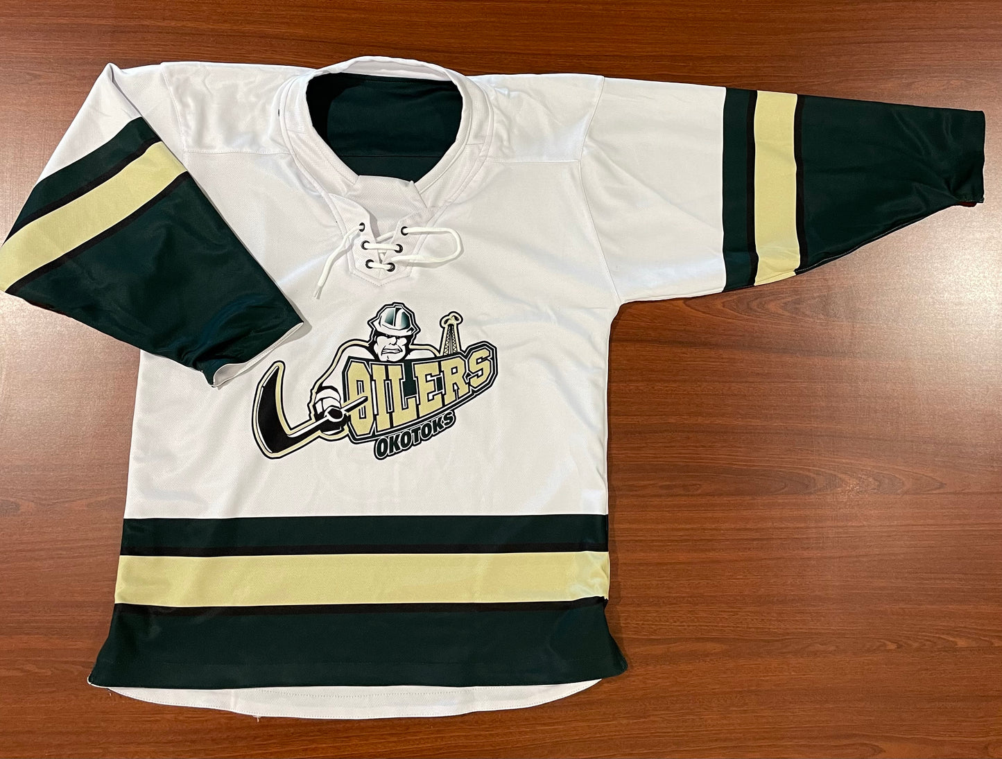 Oilers Unparalleled Reversible Youth Green/ White Jersey