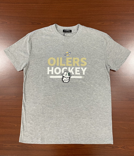 Oilers Unparalleled Grey Hockey T-Shirt