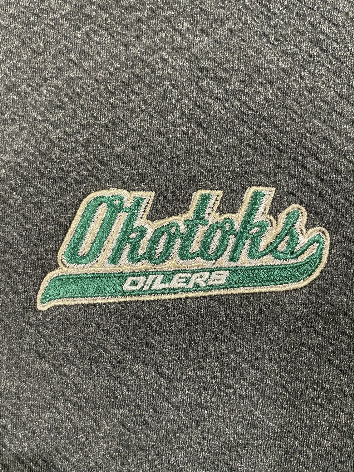 Oilers Half-Zip Textured Sweater